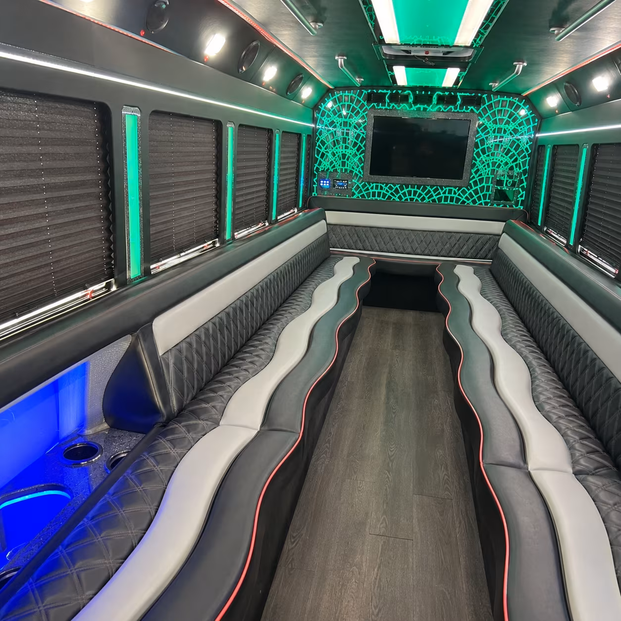 20 Passenger Party Bus Inside