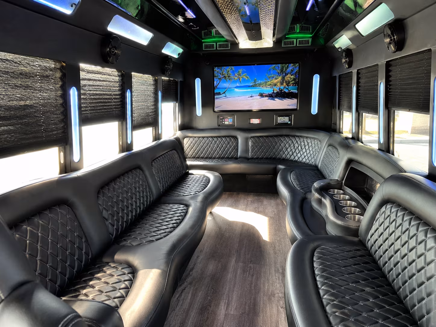 28 Passenger Party Bus Interior