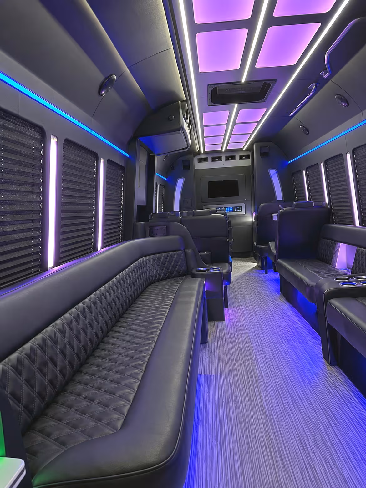 Memphis Birthday, Sweet 16, & Quinceañera Transportation party bus interior