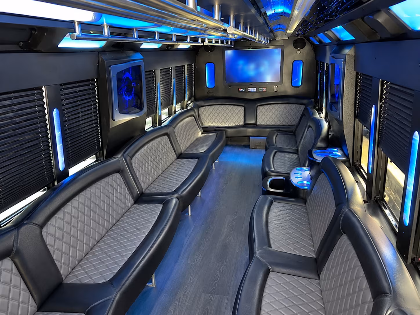 Memphis Sporting Event Transportation party bus interior