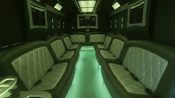 Interior of Charter Bus Company Jackson's 25 Passenger Party Bus in Jackson