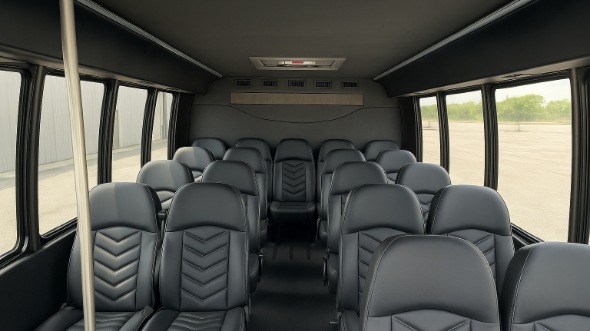 Interior of Charter Bus Company Memphis's 28 Passenger Minibus in Memphis