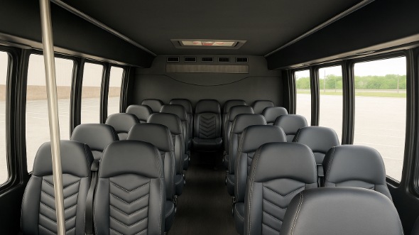 Interior of Charter Bus Company Memphis's 35 Passenger Mini Bus in Memphis