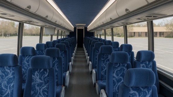 Interior of Charter Bus Company Memphis's 40 Passenger Charter Bus in Memphis