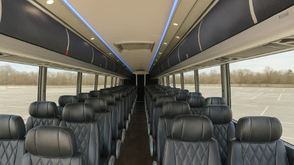 Interior of Charter Bus Company Memphis's 44 Passenger Charter Bus in Memphis