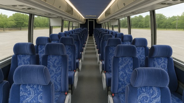 Interior of Charter Bus Company Memphis's 45 Passenger Charter Bus in Memphis