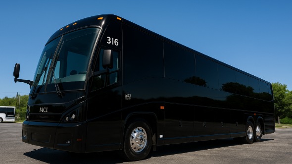 Exterior of Charter Bus Company Memphis's 46 Passenger Charter Bus in Memphis
