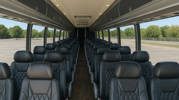 Interior of Charter Bus Company Memphis's 47 Passenger Charter Bus in Memphis