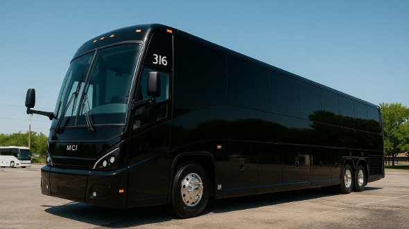 Exterior of Charter Bus Company Memphis's 48 Passenger Charter Bus in Memphis