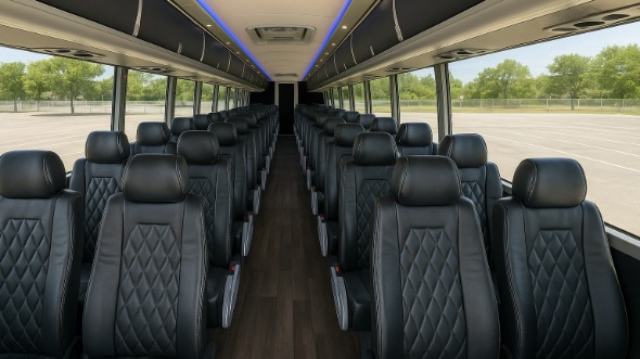 Interior of Charter Bus Company Memphis's 51 Passenger Charter Bus in Memphis