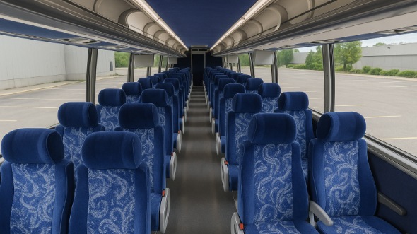 Interior of Charter Bus Company Memphis's 54 Passenger Charter Bus in Memphis