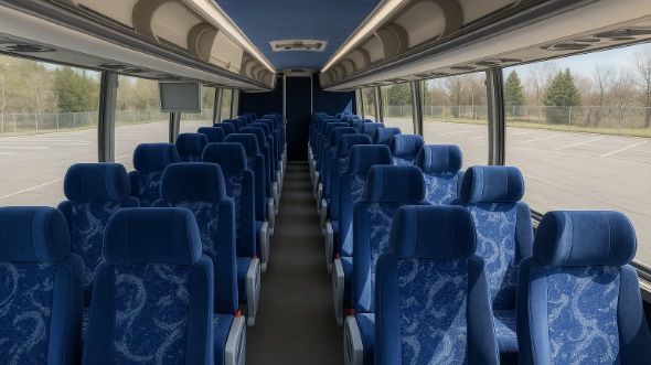 Interior of Charter Bus Company Memphis's 55 Passenger Charter Bus in Memphis