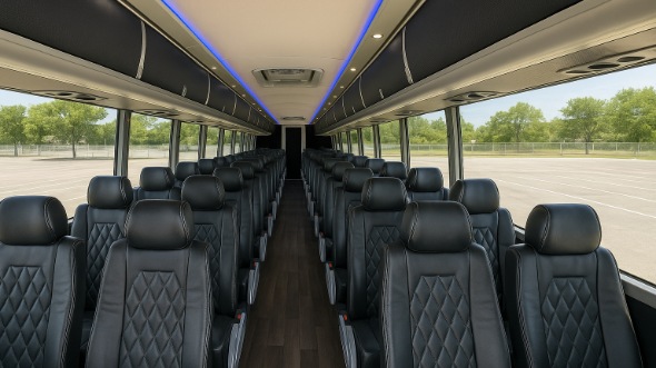Interior of Charter Bus Company Memphis's ADA Charter Bus in Memphis